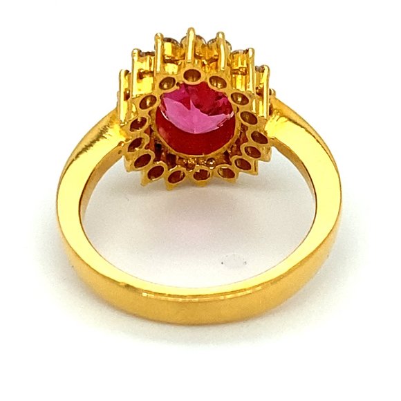 Certified Mahenge Spinel 2.05ct Diamonds 22K Ring - Picture 4 of 8